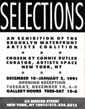 Announcement card for exhibition, 1991